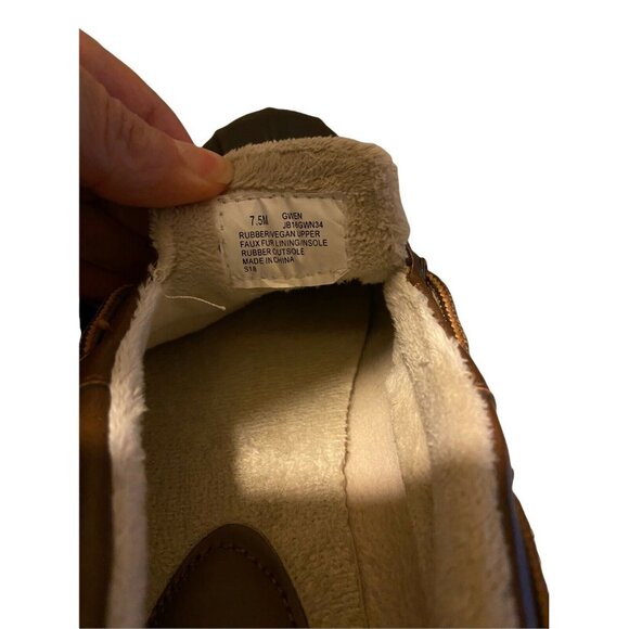 #3755 JBU GWEN WOMEN'S 8M TAN & BROWN LOW DUCK SHOES RAIN WEATHER READY - Picture 2 of 10